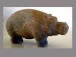 Sculpture semi figurative d'un hippopotame